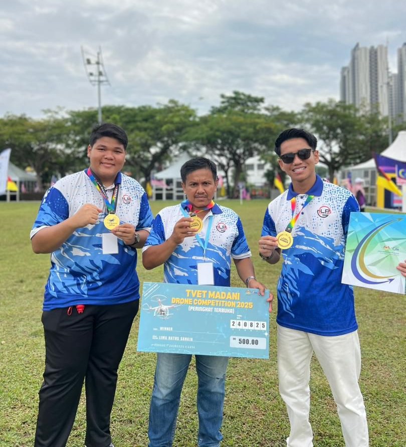 Kampus Kuala Langat JUARA Pertandingan Drone TVET Madani 2025