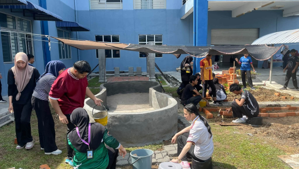 PROGRESS PROJEK KOLAM & TAMAN HERBA – BENGKEL CAD SENIBINA